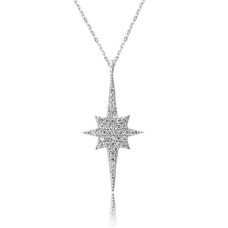 Gümüş Kutup Yıldızı Bayan Kolye