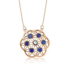 Gümüş Yaşam Çiçeği Bayan Kolye