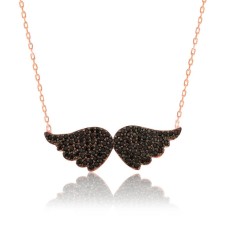 Gümüş Melek Kanadı Bayan Kolye