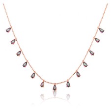 Gümüş Mistik Topaz Şans Kolyesi