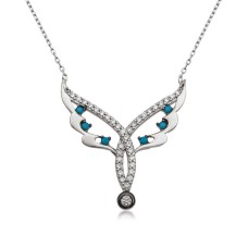 Gümüş Peri Kanadı Bayan Kolye