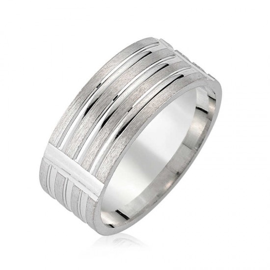 Gümüş Rodyumlu Alyans