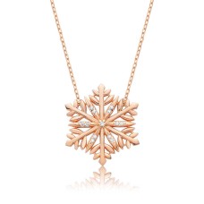Gümüş Kar Tanesi Bayan Kolye
