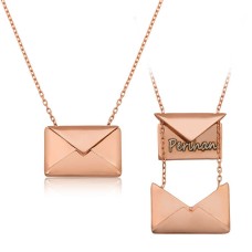 Gümüş Sevgiliye Mektup Bayan Kolye