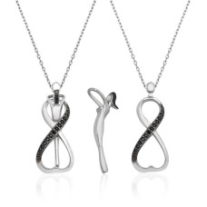 Gümüş Sonsuzluk Aşk Bayan Kolye