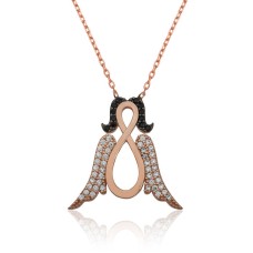 Gümüş Sonsuz Melek Bayan Kolye