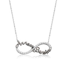 Gümüş Sonsuzluk Annem Benim Bayan Kolye