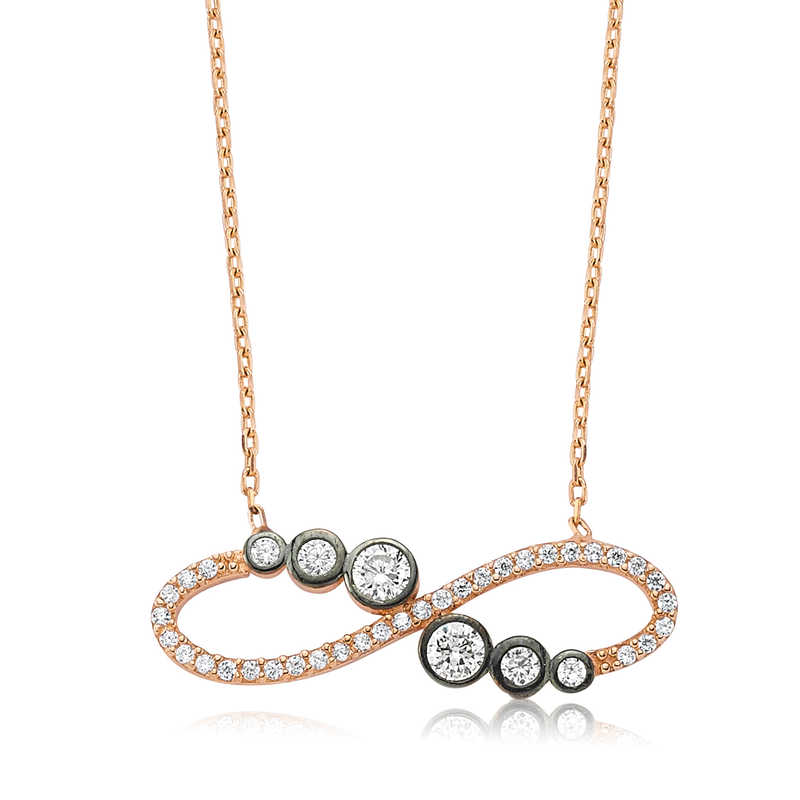 Gümüş Su Yolu Sonsuzluk Bayan Kolye Gümüş Su Yolu Sonsuzluk Bayan Kolye