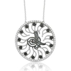 Gümüş Tuğra Bayan Kolye