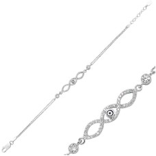 Gümüş Üç Sonsuzluk Bayan Bileklik