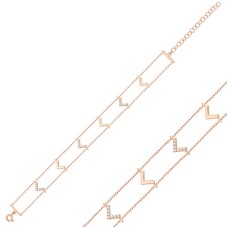 Gümüş V Bayan Bileklik