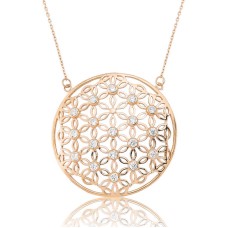 Gümüş Yaşam Çiçeği Bayan Kolye