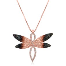 Gümüş Yusufçuk Bayan Kolye