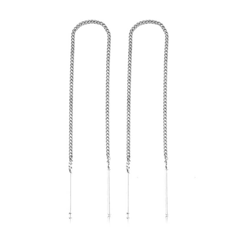 Gümüş Zincirli Küpe Gümüş Zincirli Küpe