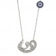 Gümüş Vav Nazarlı Bayan Kolye