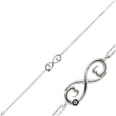 Gümüş Nazarlı Sozsuzluk Bayan Bileklik