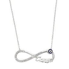 Gümüş Nazarlı Sonsuzluk Canım Bayan Kolye