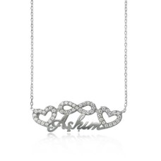 Gümüş Sonsuzluk Kalpli Aşkım Bayan Kolye