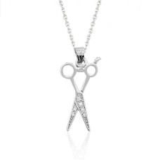 Gümüş Makas Bayan Kolye