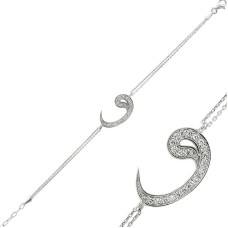 Gümüş Vav Bayan Bileklik