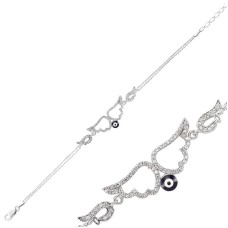 Gümüş Melek Kanadı Bayan Bileklik