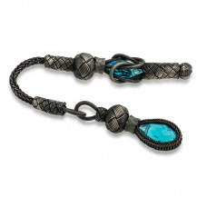 ​1000 Ayar Gümüş Zirkon Taşlı Kazaz Püsküllü