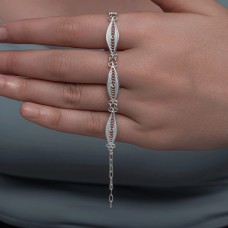 Gümüş Sonsuz Esinti Telkari Kadın Bileklik