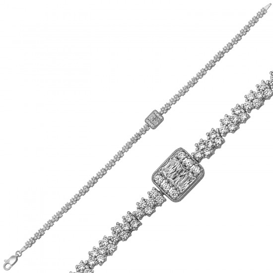 Gümüş Su Yolu Işıltı Kadın Bileklik Gümüş Su Yolu Işıltı Kadın Bileklik