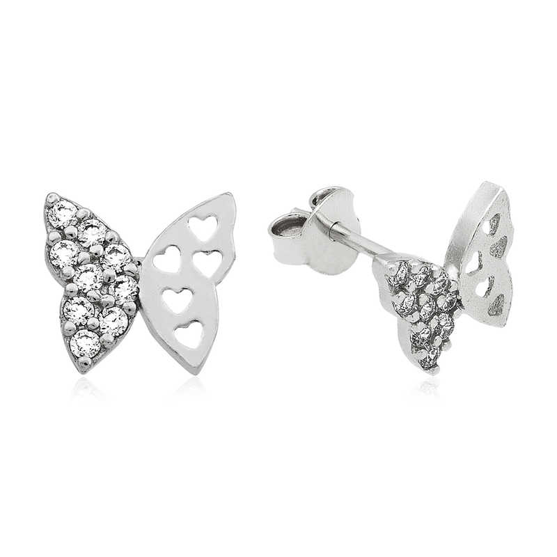 Gümüş Çivili Kelebek Küpe Gümüş Çivili Kelebek Küpe