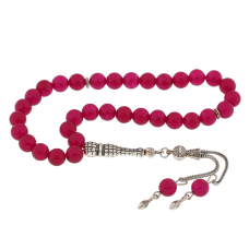 ​Doğaltaş Metal Püsküllü Yeşim Taşı Tesbih