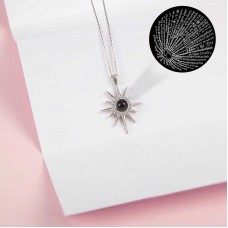 Gümüş 100 Dilde Seni Seviyorum Kutup Yıldızı Kadın Kolye