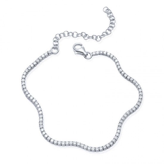 Gümüş 2 mm Su Yolu Kadın Bileklik