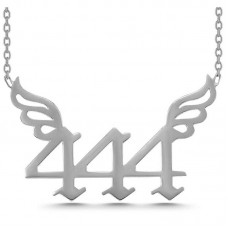 Gümüş 444 Melek Sayısı Kadın Kolye