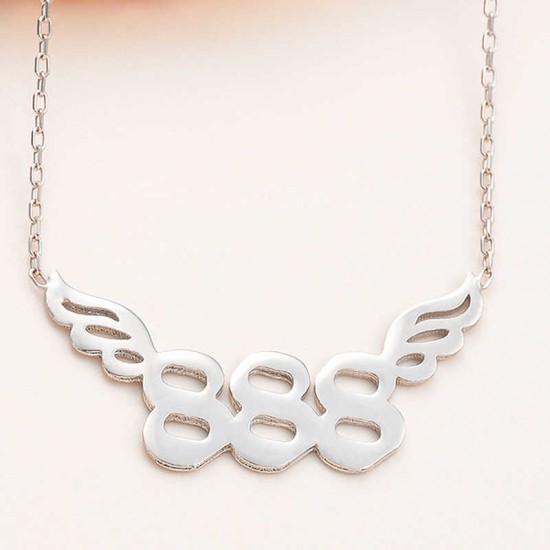 Gümüş 888 Melek Sayısı Kadın Kolye Gümüş 888 Melek Sayısı Kadın Kolye