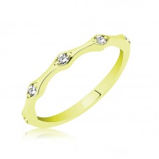 Gümüş Altın Beştaş Mekik Bayan Yüzük