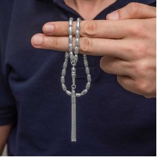 Gümüş Arpa Kesim Erkek Tesbih