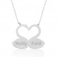 Gümüş Aşık Kuğular Plaka Kolye