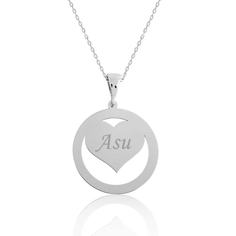 Gümüş Aşk Çemberi İsimli Bayan Kolye Gümüş Aşk Çemberi İsimli Bayan Kolye