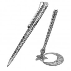 Gümüş Ay yıldız Masaüstü Kalemlik