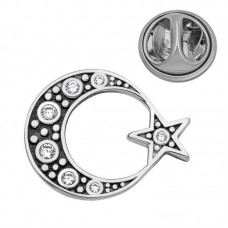 Gümüş Ay Yıldız Rozet