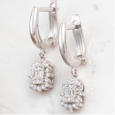 Gümüş Baget Taşlı Kadın Küpe