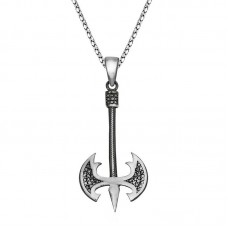 Gümüş Balta Erkek Kolye