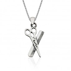 Gümüş Berber Erkek Kolye