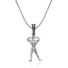 ​Gümüş Body Building Erkek Kolye