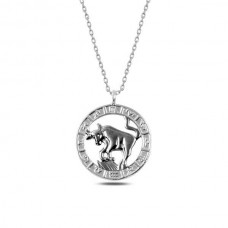 ​Gümüş Boğa Burcu Kolye