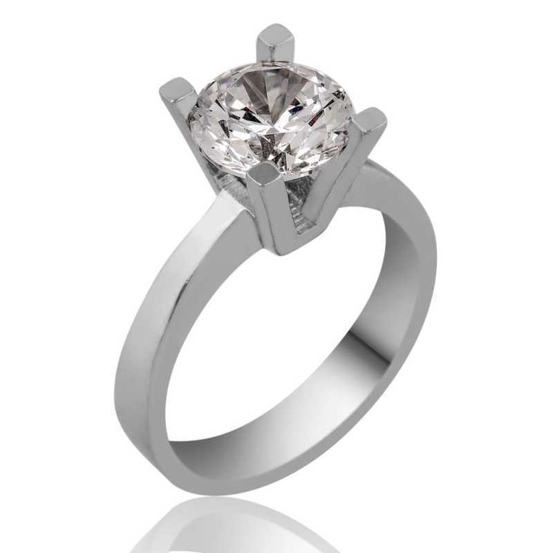 Gümüş Tek Taş Bayan Yüzük Gümüş Tek Taş Bayan Yüzük