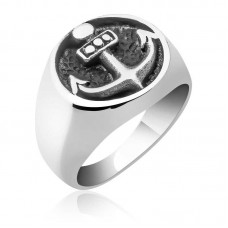 Gümüş Çapa Erkek Yüzük