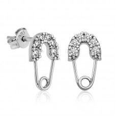 Gümüş Çengelli İğne Bayan Küpe