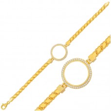 Gümüş Çeyrek Takılabilen Altın Kaplama Kadın Bileklik