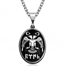 Gümüş Çift Başlı Selçuklu Kartalı Kolye